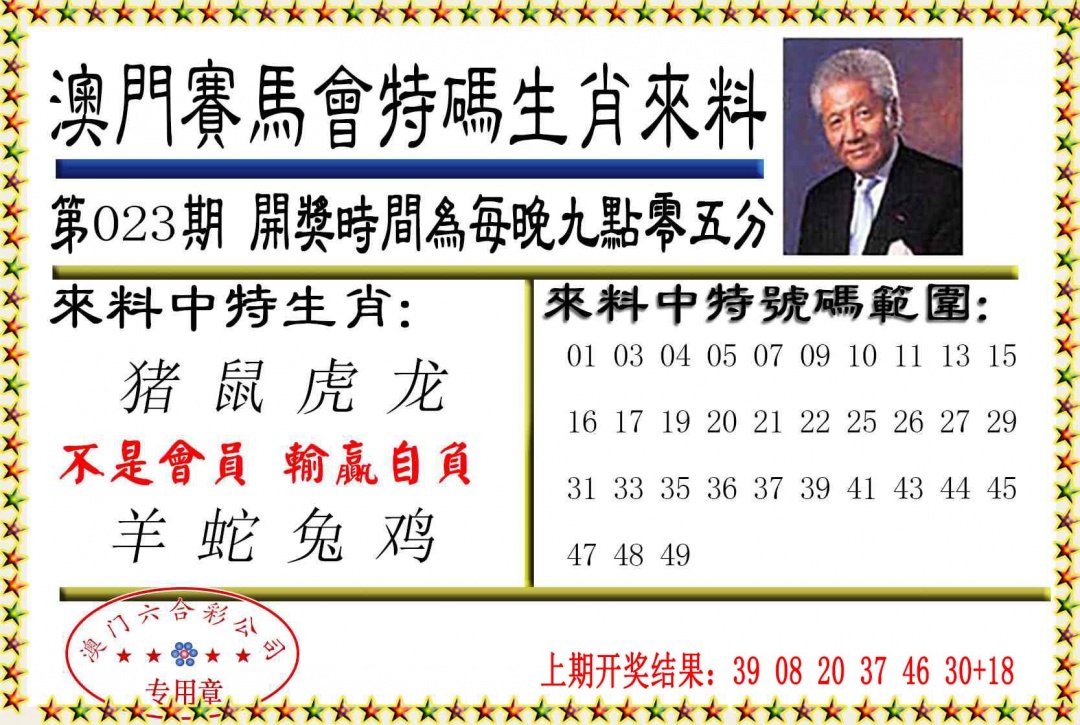 023期特码生肖来料[图]