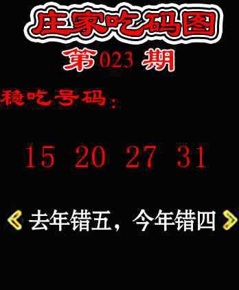 023期庄家吃码图[图]