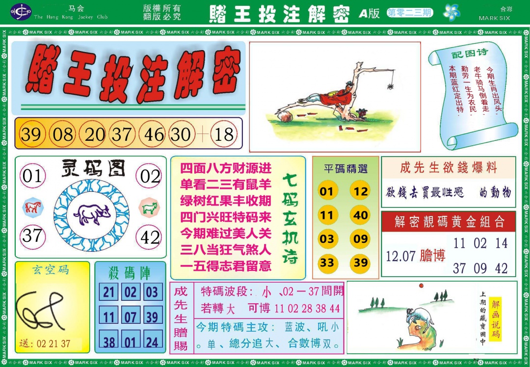 023期赌王投注解密[图]