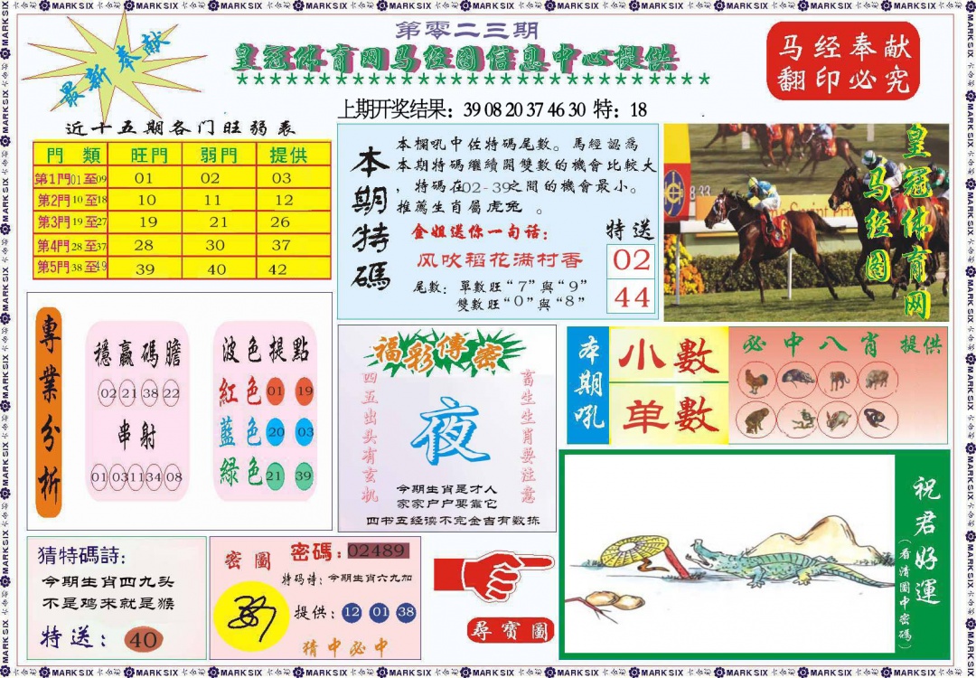 023期体育网马经图[图]