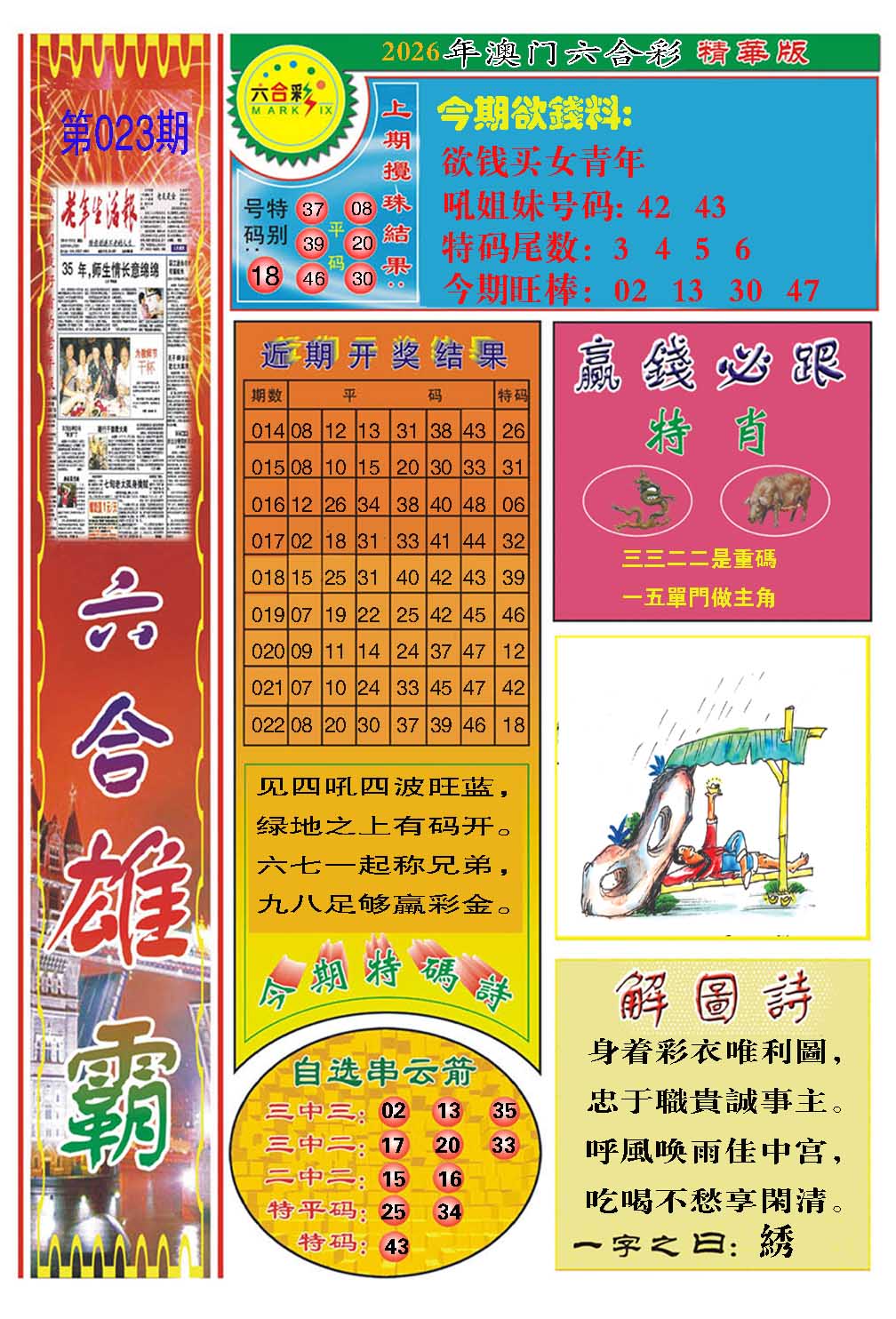 023期六合雄霸[图]