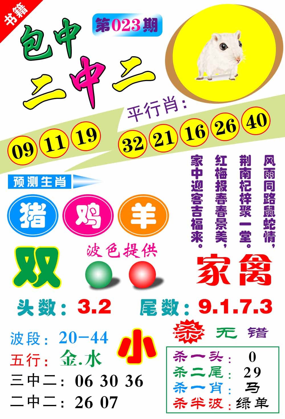 023期澳门预测生肖[图]