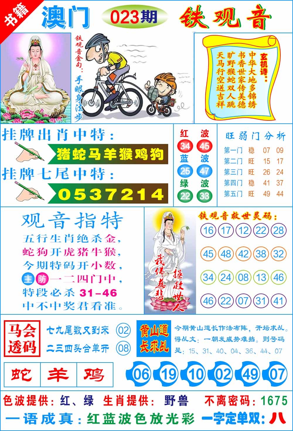 023期澳门铁观音[图]