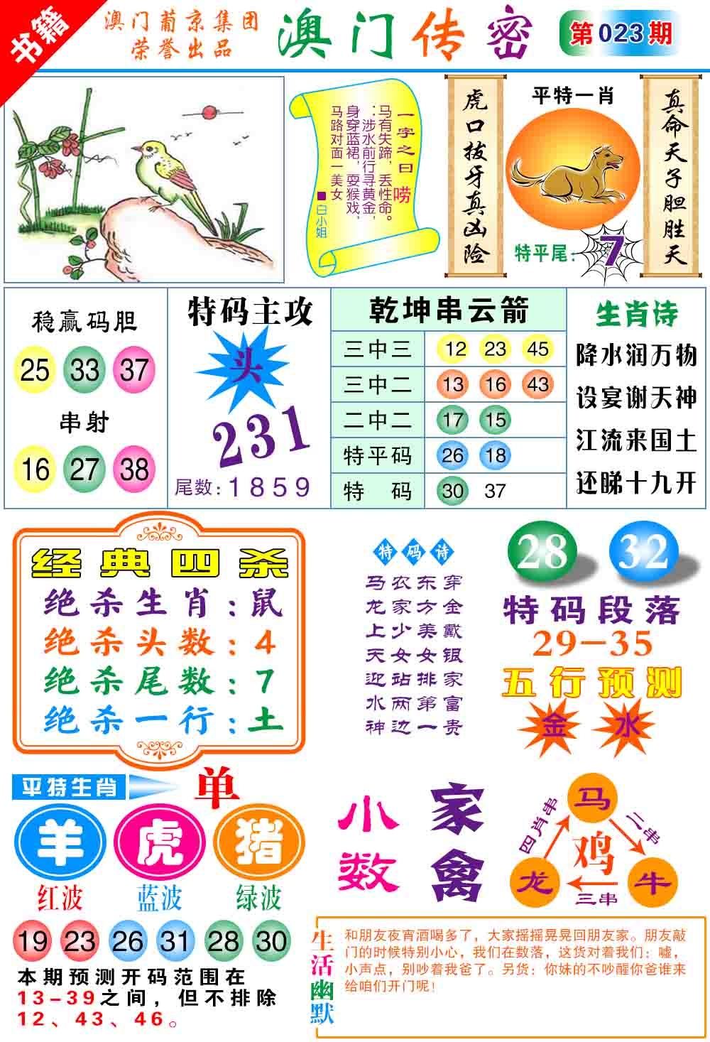 023期澳门传密心水[图]