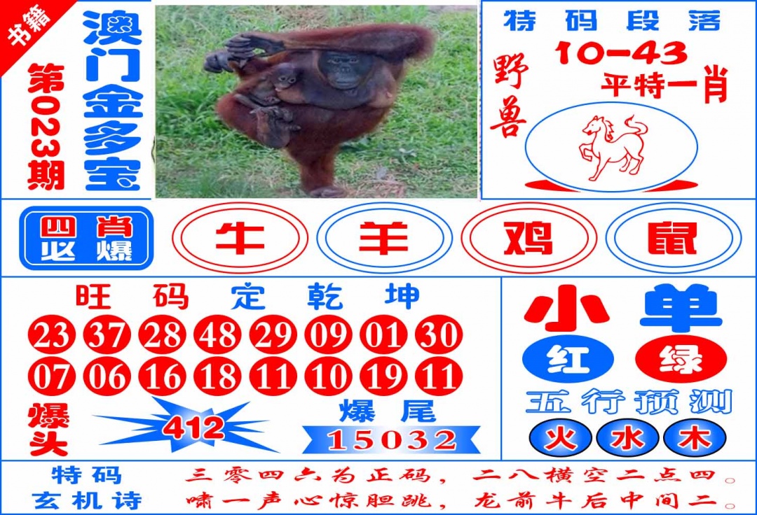 023期澳门金元宝[图]