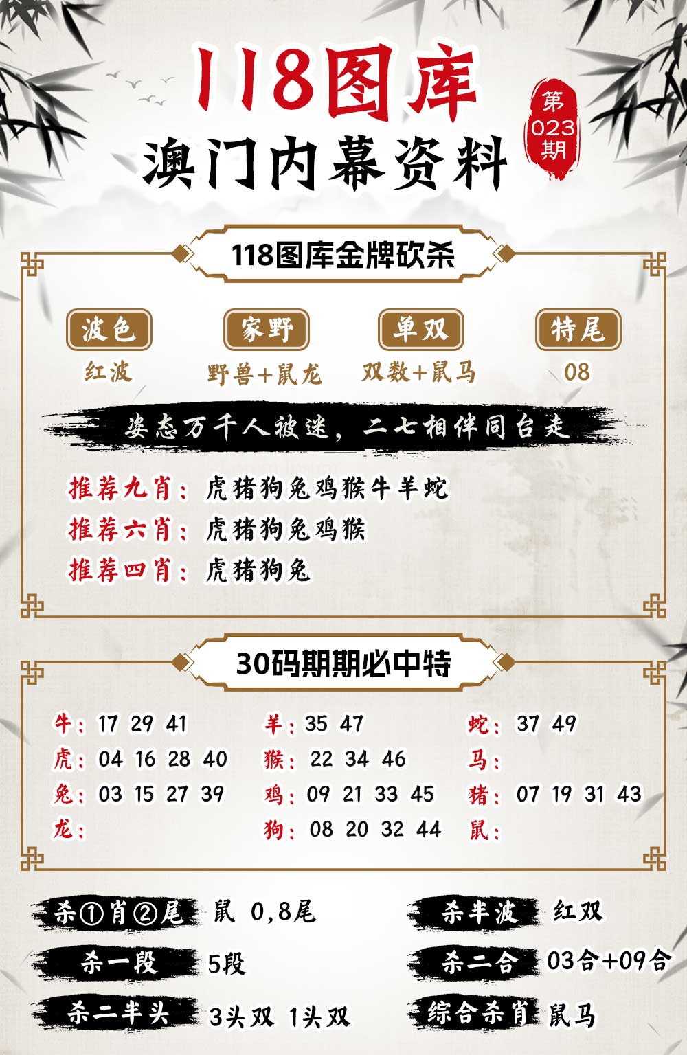 023期118内幕资料[图]