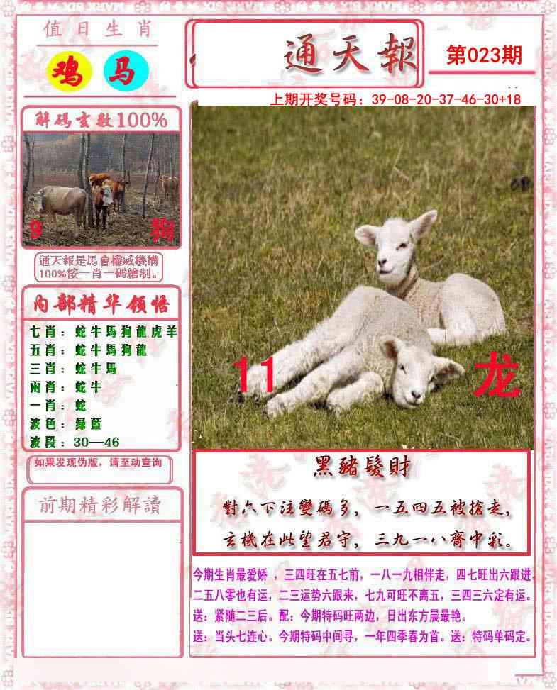 023期马经通天报[图]