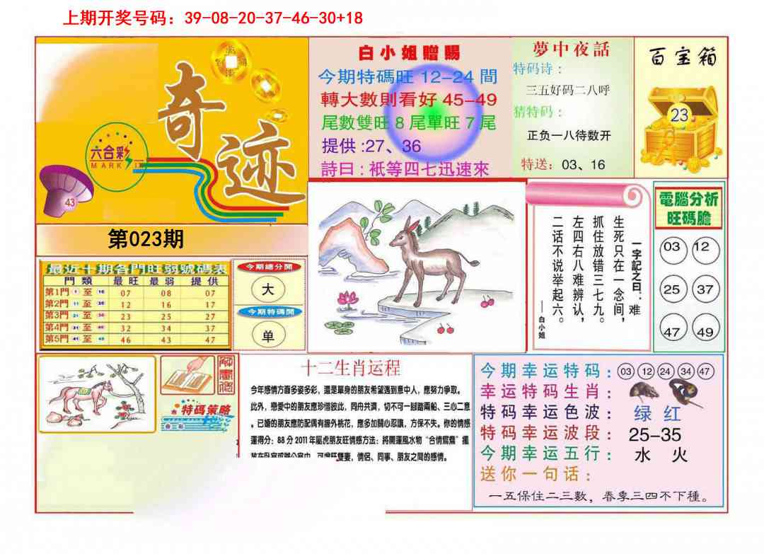 023期九龍奇迹A(推荐)[图]