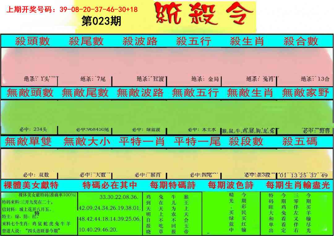 023期统杀令[图]
