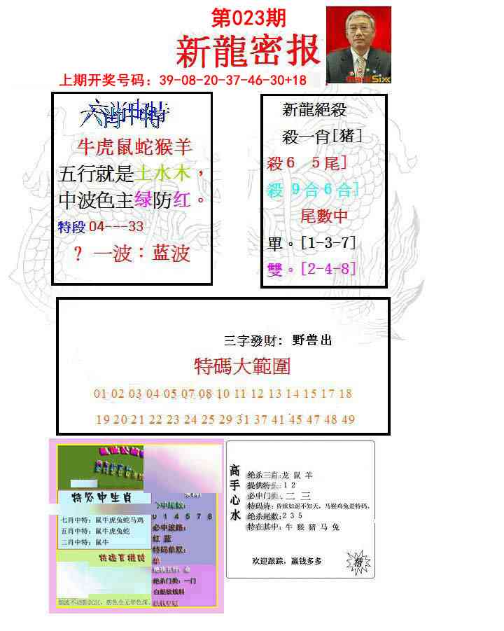 023期新龙密报[图]