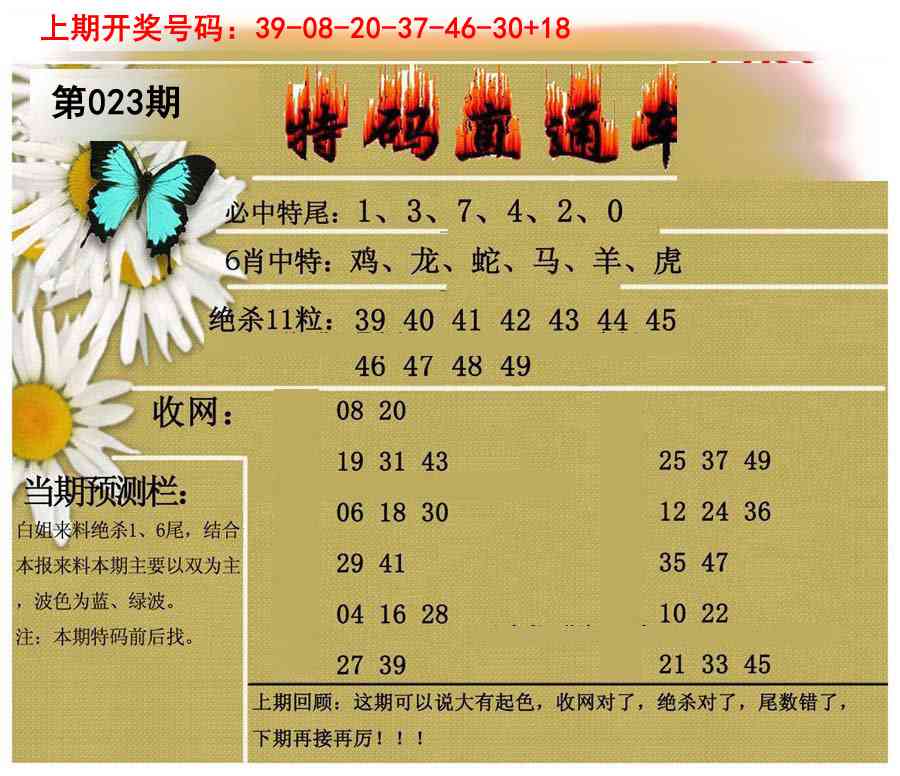 023期特码直通车[图]