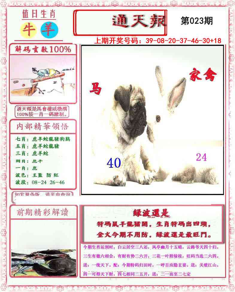 023期小喜通天报[图]
