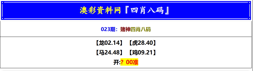 023期赌神四肖八码[图]