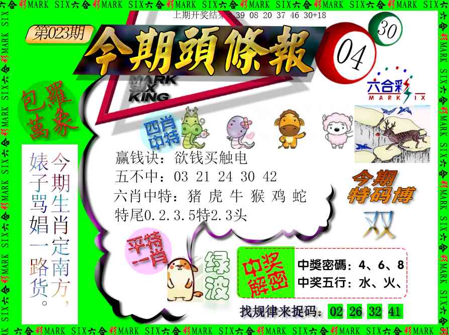 023期今期头条报[图]