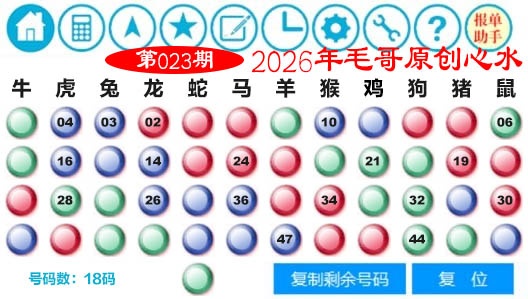 023期毛哥心水[图]